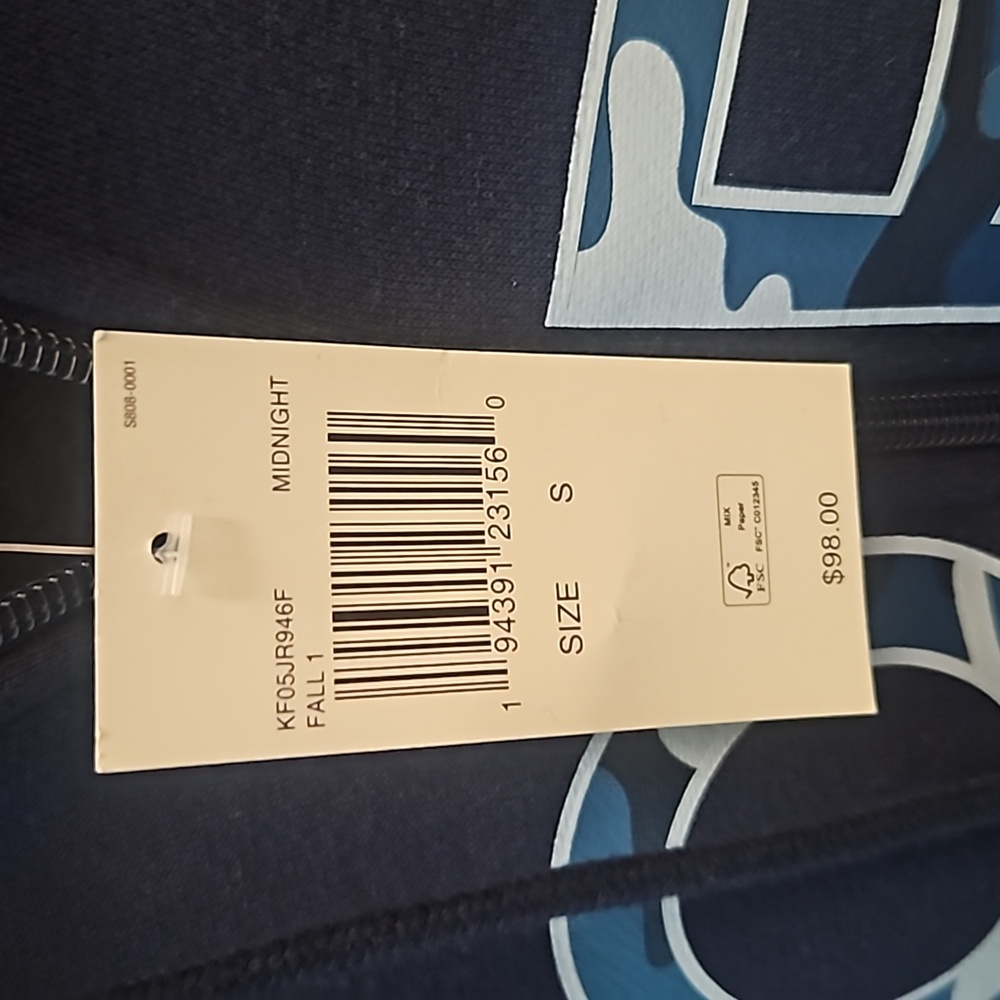 NWT Michael Kors Spellout Hoodie in Midnight blue with camouflage accents - Picture 5 of 7